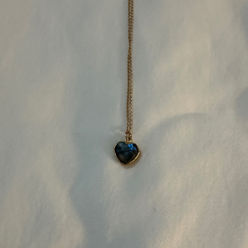 Labradorite heart pendant necklace